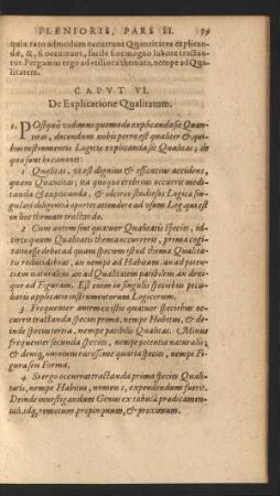Caput VI. De Explicatione Qualitatum.