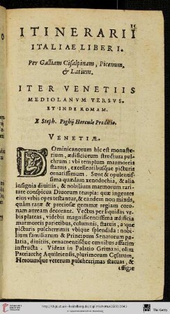 Librer I Iter venetiis mediolanum versus. et in de romam […]