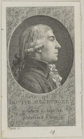 Bildnis des Gottfr. Aug. Bürger