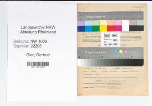 Entnazifizierung Gertrud Gier, geb. 21.05.1915 (Kaufm.Angest.)