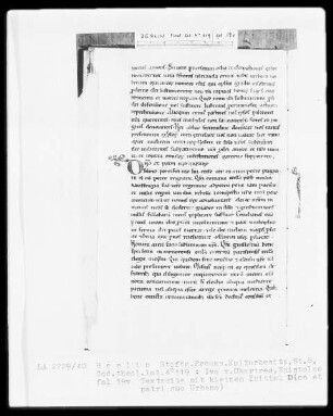 Ivo von Chartres, Epistolae — Initiale D(no et patri suo Urbano), Folio 19verso