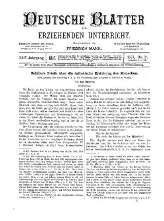 Schillers Briefe über die ästhetische Erziehung des Menschen : (Fortsetzung)