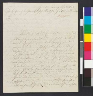 Brief von Runge, Philipp Otto an Goethe, Johann Wolfgang von