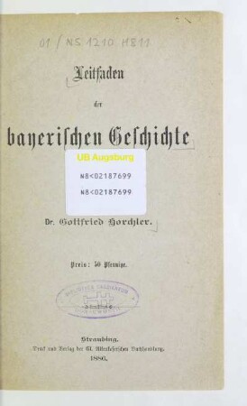 Leitfaden der bayerischen Geschichte