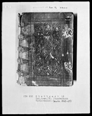 Niederdeutsches Stundenbuch (Lüning-Bergheim-Gebetbuch) — Einband mit Rollornament