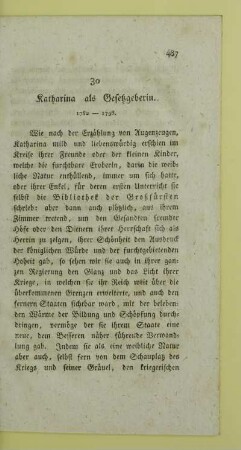 30. Katharina als Gesetzgeberin. 1762-1796