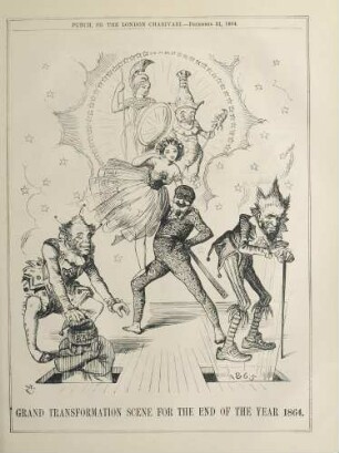 Grand transformation scene for the end of the year 1864