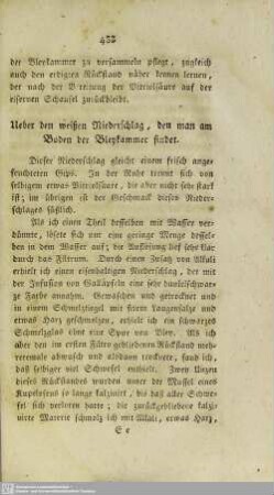 Ueber den weißen Niederschlag, den man am Boden der Bleykammer findet
