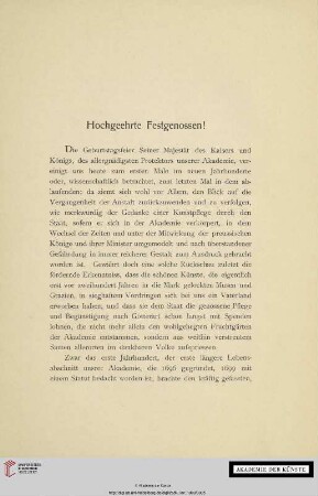 Hochgeehrte Festgenossen!