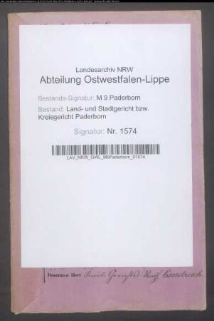 Erblasser: Klute, gen. Schulte, Franz: