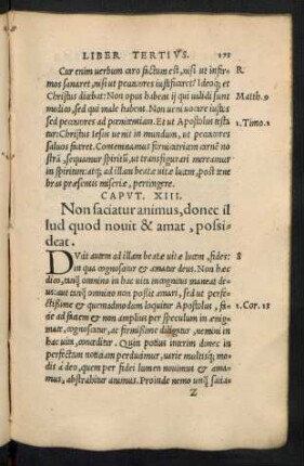Caput XIII. Non faciatur animus ...