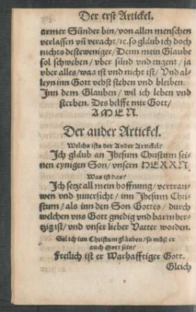 Der ander Artickel.