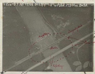 Isarbrücken südlich Freimann bzw. Unterföhring (mit Einzeichnungen) (900 m)