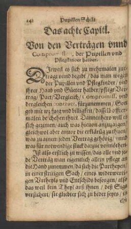 Das achte Capitl.