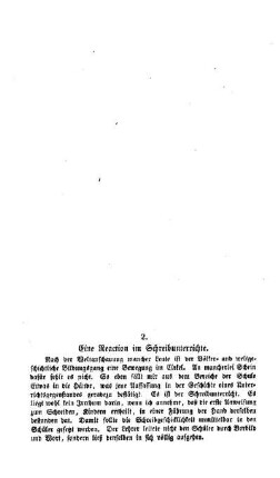 Eine Reaction im Schreibunterrichte : Berichte