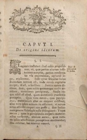 Capvt I. De origine idearum.