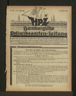 Nr. 10 / 21. Jahrgang 15. Mai 1931