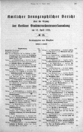 No. 13, 15. April 1920