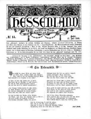 No. 14, 17. Juli 1889