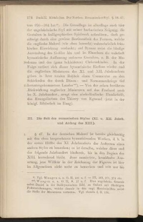 III. Die Zeit des romanischen Styles (XI. u. XII. Jahrh. und Anfang des XIII.).
