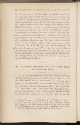 III. Die Zeit des romanischen Styles (XI. u. XII. Jahrh. und Anfang des XIII.).