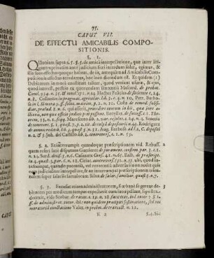 Caput VII. De Effectu Amicabilis Compositionis.