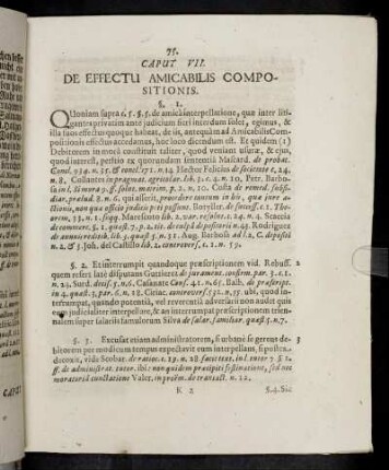 Caput VII. De Effectu Amicabilis Compositionis.