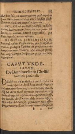 Caput Undecimum, De Omnipraesentia Christi hominis personali.