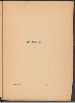 Gesaenge