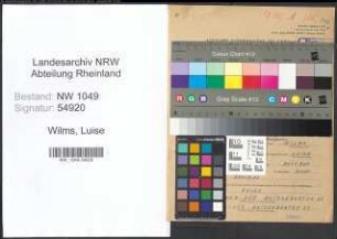 Entnazifizierung Luise Wilms , geb. 13.03.1903 ()