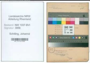 Entnazifizierung Johanna Schilling , geb. 15.02.1905 (Fuersorgerin)