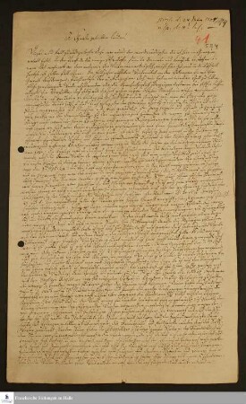 Brief von Johann Ernst Bergmann an Johann Friedrich Nebe - u.a. über Unwetterkatastrophen in Georgia und South Carolina sowie einen geplanten Sklavenaufstand.