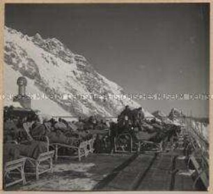 Garmisch-Partenkirchen, Zugspitze und Schneefernerhaus, Hotelterasse