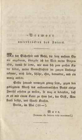 Vorwort unterdrücktes des Autors