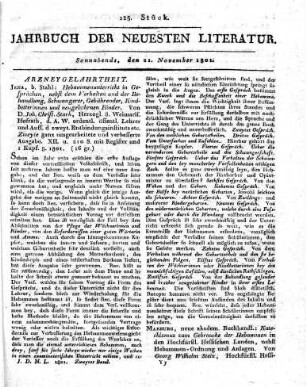 1801-11-21 : 125. Stück