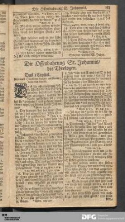 Die Offenbahrung St. Johannis/ des Theologen.