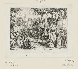 Einzug Jesu in Jerusalem, Blatt 8 der Folge "Neues Testament"