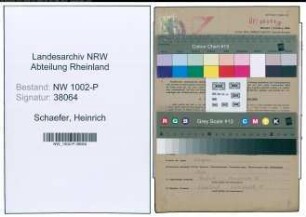 Entnazifizierung Heinrich Schaefer , geb. 20.06.1889 (Polizeibeamter)