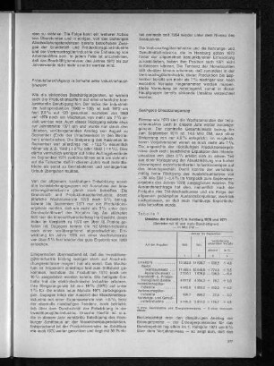 Tabelle 7: Umsätze der Industrie in Hamburg 1970 und 1971