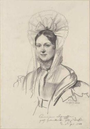 Bildnis Loqueyssie, Emilie Lachaud de, geb. Hebenstreit (1793-1863), Malerin