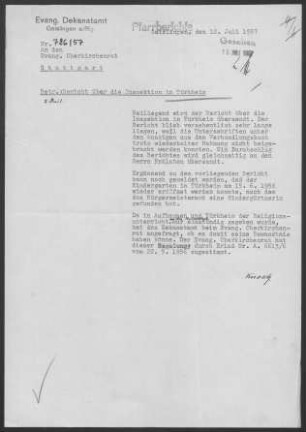 Türkheim: Inspektionsbericht 1956