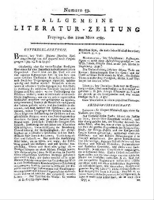 Spalding, J. J.: Predigt von der Begierde nach Vergnügungen. Berlin: Voß 1784