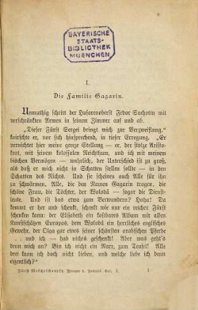 Die Frauen der Petersburger Gesellschaft : Roman von Wladimir Fürst Meschtschersky. Mit Autorisation des Verfassers aus dem Russischen in's Deutsche übertragen von J. Clark, 1