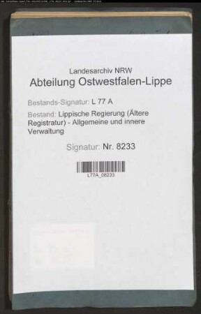 Straßenbau.- Straßenzug I.- Distrikt c Varenholz - Erder, Bd. 3