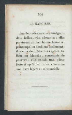 [Le narcisse. - La violette.]