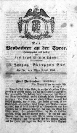 17. Stück, 25. April 1853