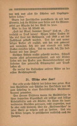 21. Mütze oder Hut?