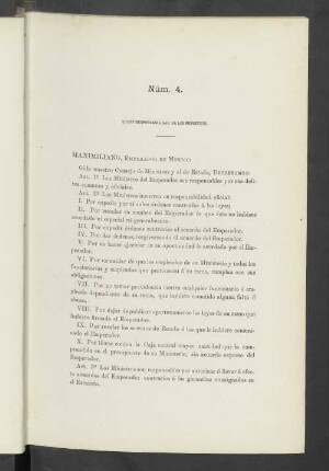 Núm. 4. Sobre Responsabilidad De Los Ministros
