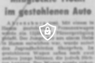 Mißglückte Flucht im gestohlenen Auto