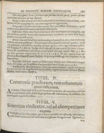 Titul. V. Si servitus vindicetur, vel ad alium pertinere negetur.